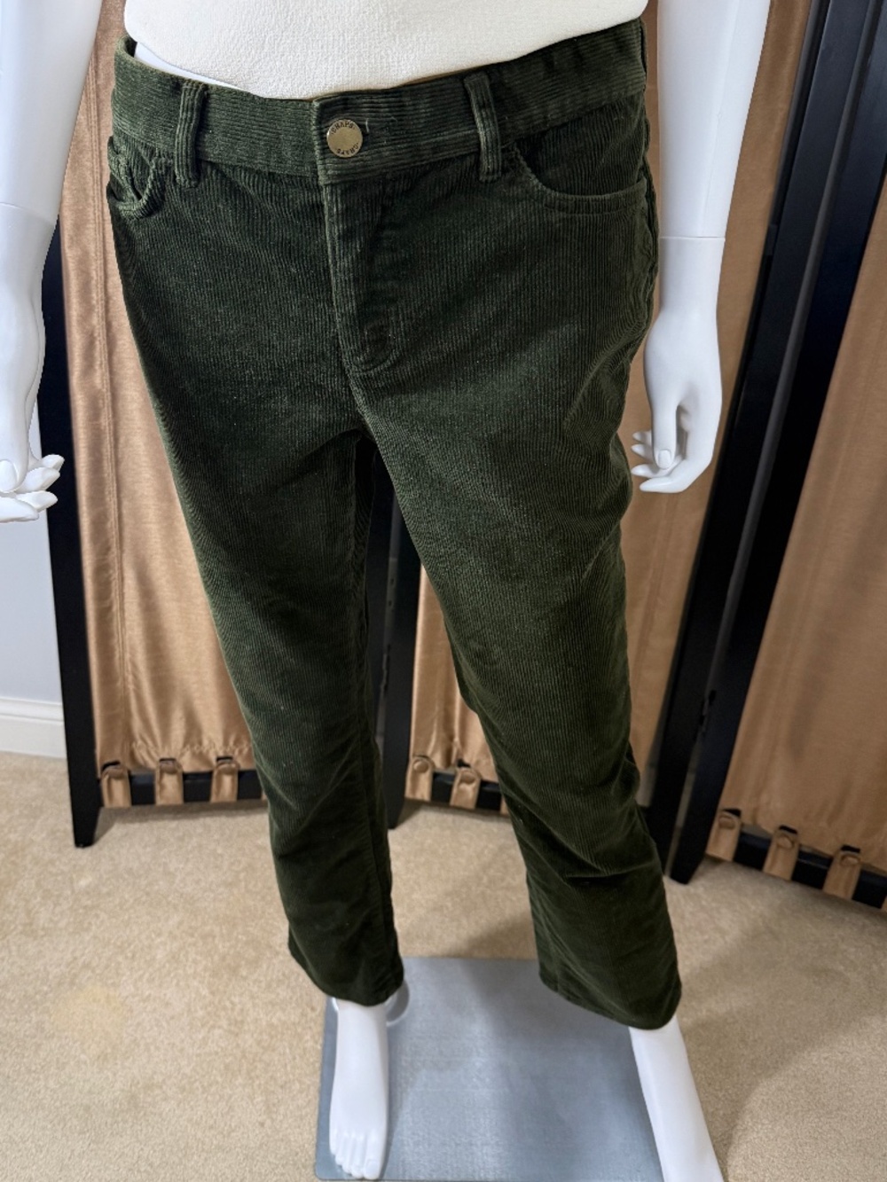 Chaps Dark Green Corduroy Women’s Pants 4P